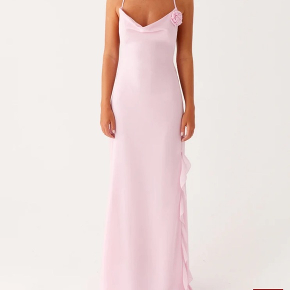 Peppermayo Dresses & Skirts - Peppermayo Pale Pink Slip Maxi Dress with Floral Strap